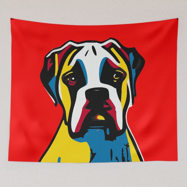 Item preview, Boxer in a Pop Art Style designed and sold by dogpopart.