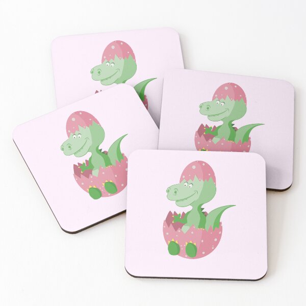 Item preview, A kawaii dinosaur hatched from a pink egg designed and sold by wildpiksel.