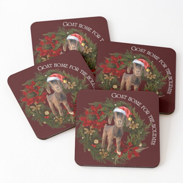 Item preview, Goat Home For The Holidays | Holiday Goats | Christmas Goats | Cute Goats | Funny Goats designed and sold by PistolRidgeFarm.