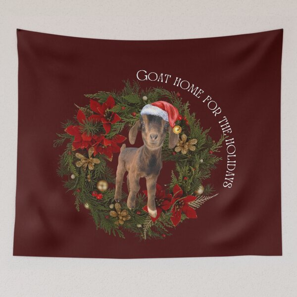 Item preview, Goat Home For The Holidays | Holiday Goats | Christmas Goats | Cute Goats | Funny Goats designed and sold by PistolRidgeFarm.