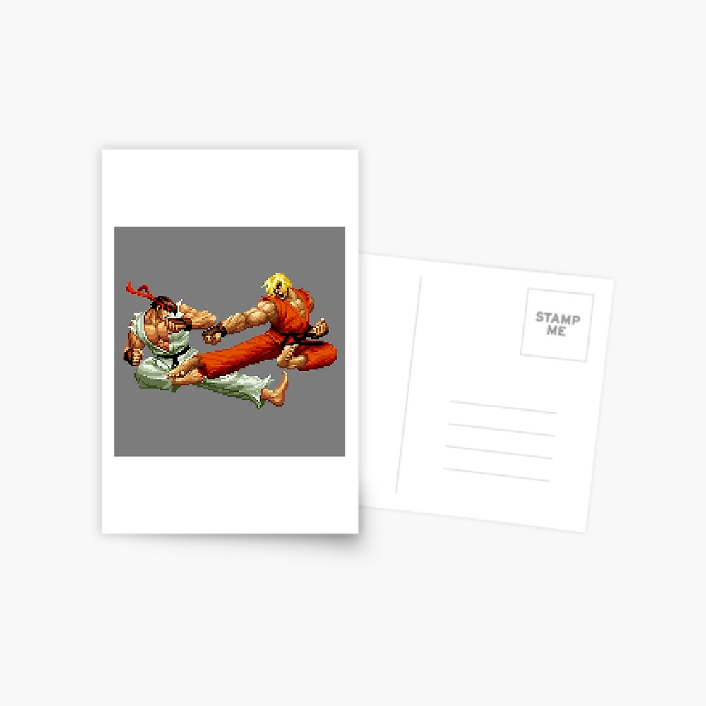 street fighter ryu fan art by me  Postcard for Sale by KIRART