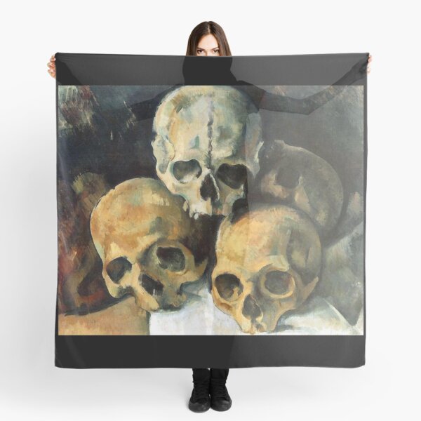 Cezanne. Pyramid of Skulls. Paul Cezanne. Scarf