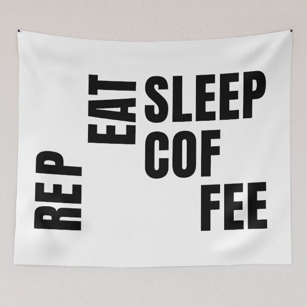 Item preview, Repeat Eat Sleep Coffee designed and sold by Oliveirallan.