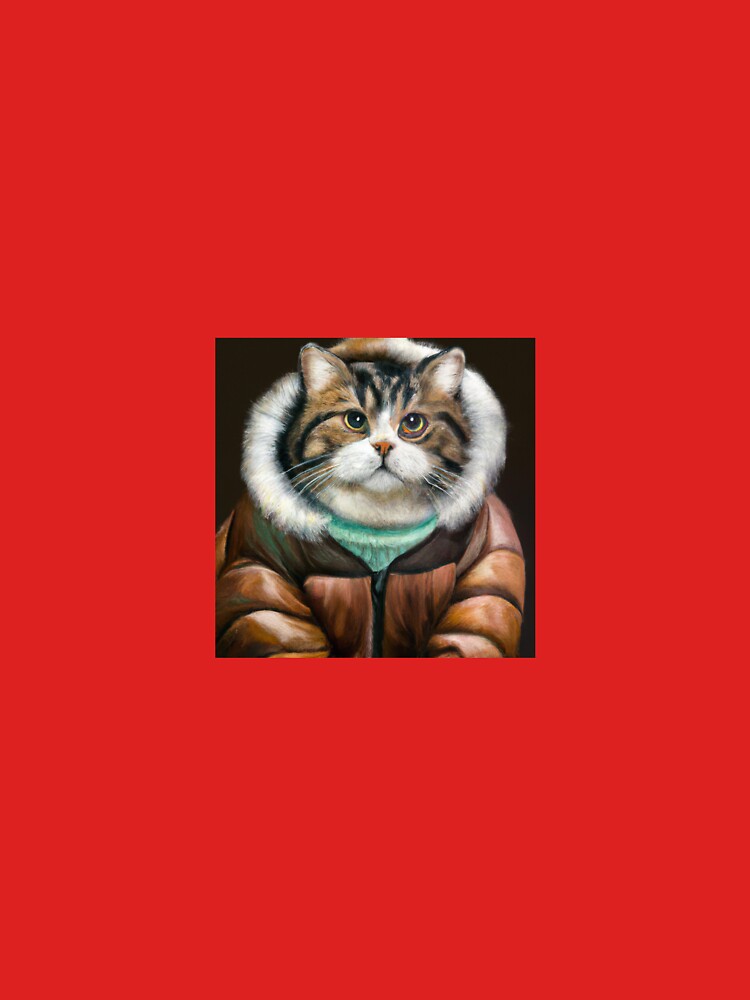 Cute cat wearing a puffer jacket | Sticker