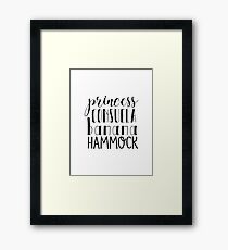 princess consuela banana hammock. Framed Print