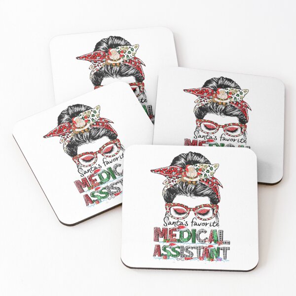 Item preview, Asistente médico favorito de Papá Noel Messy Bun Mujeres Navidad designed and sold by IsraelCastro.