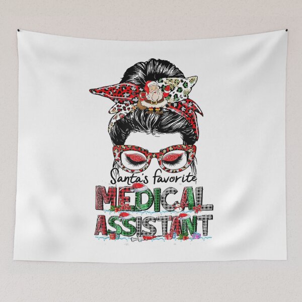 Item preview, Asistente médico favorito de Papá Noel Messy Bun Mujeres Navidad designed and sold by IsraelCastro.