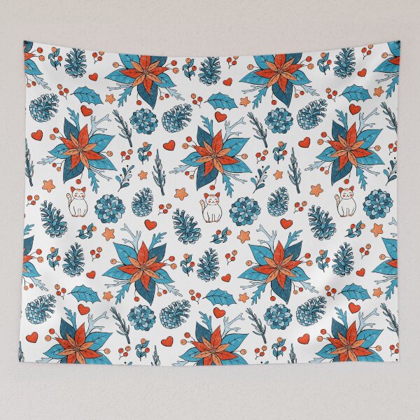 Item preview, Christmas cat foliage designed and sold by Elenanaylor.