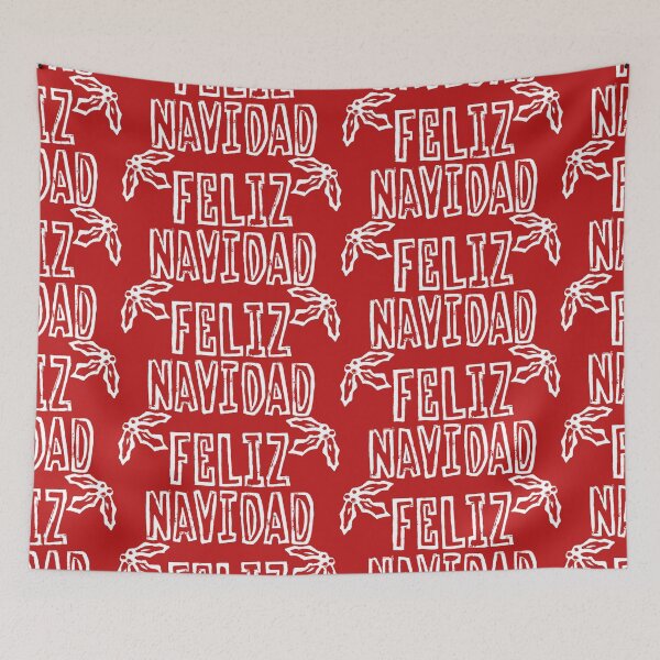 Item preview, Feliz Navidad with Holly (White Ink Version) designed and sold by laforma.