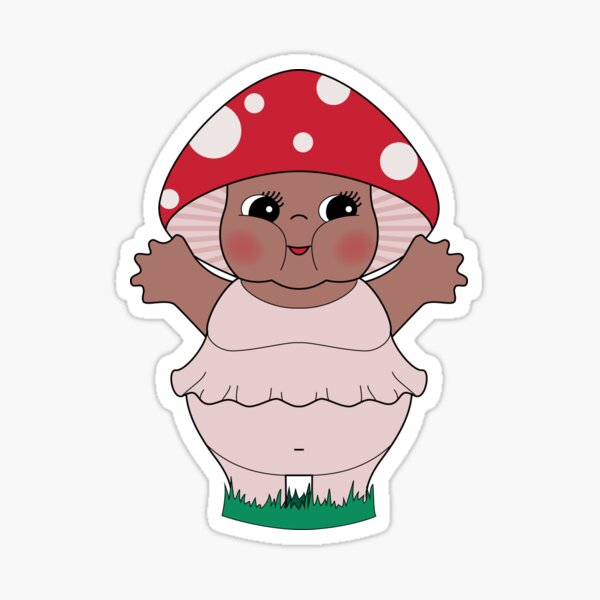 Chubby Mushroom Kewpie Sticker