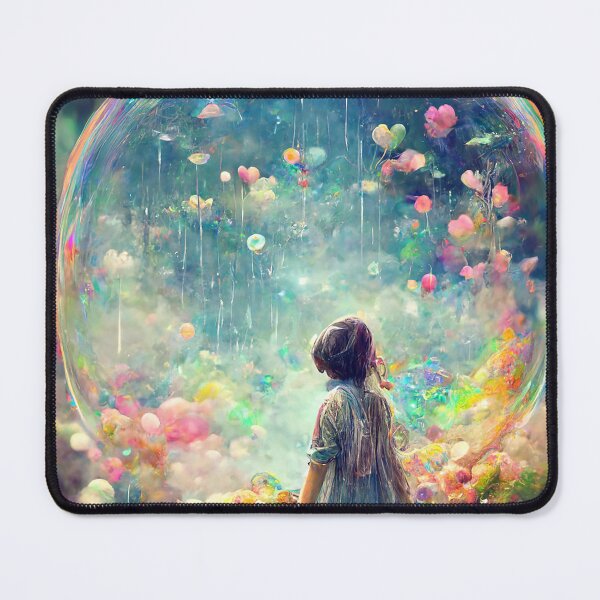 Item preview, Bubble Girl Dreamer Rainbow Abstract Art Print designed and sold by PrincessArtwork.
