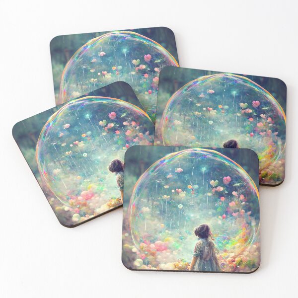 Item preview, Bubble Girl Dreamer Rainbow Abstract Art Print designed and sold by PrincessArtwork.