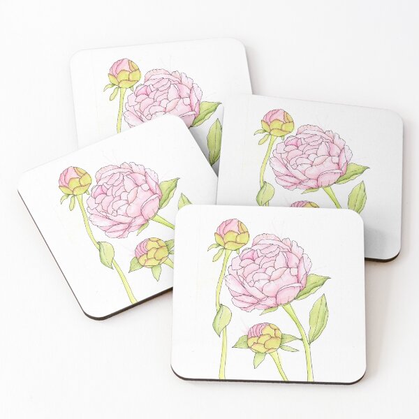 Item preview, Pink Peony and Peony Buds designed and sold by SunnyPainter.