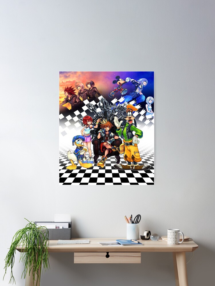 Imagen 2 de 3, Póster con la obra Arte de personajes de Kingdom Hearts, diseñada y vendida por romepleione.