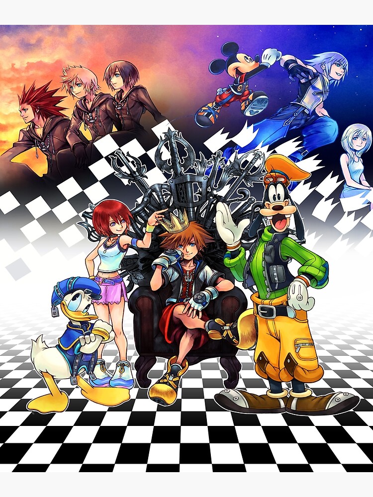 Imagen 3 de 3, Póster con la obra Arte de personajes de Kingdom Hearts, diseñada y vendida por romepleione.