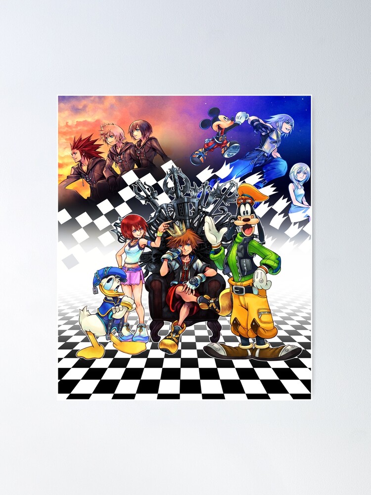 Imagen 1 de 3, Póster con la obra Arte de personajes de Kingdom Hearts, diseñada y vendida por romepleione.