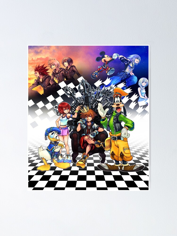 Imagen 1 de 3, Póster con la obra Arte de personajes de Kingdom Hearts, diseñada y vendida por romepleione.