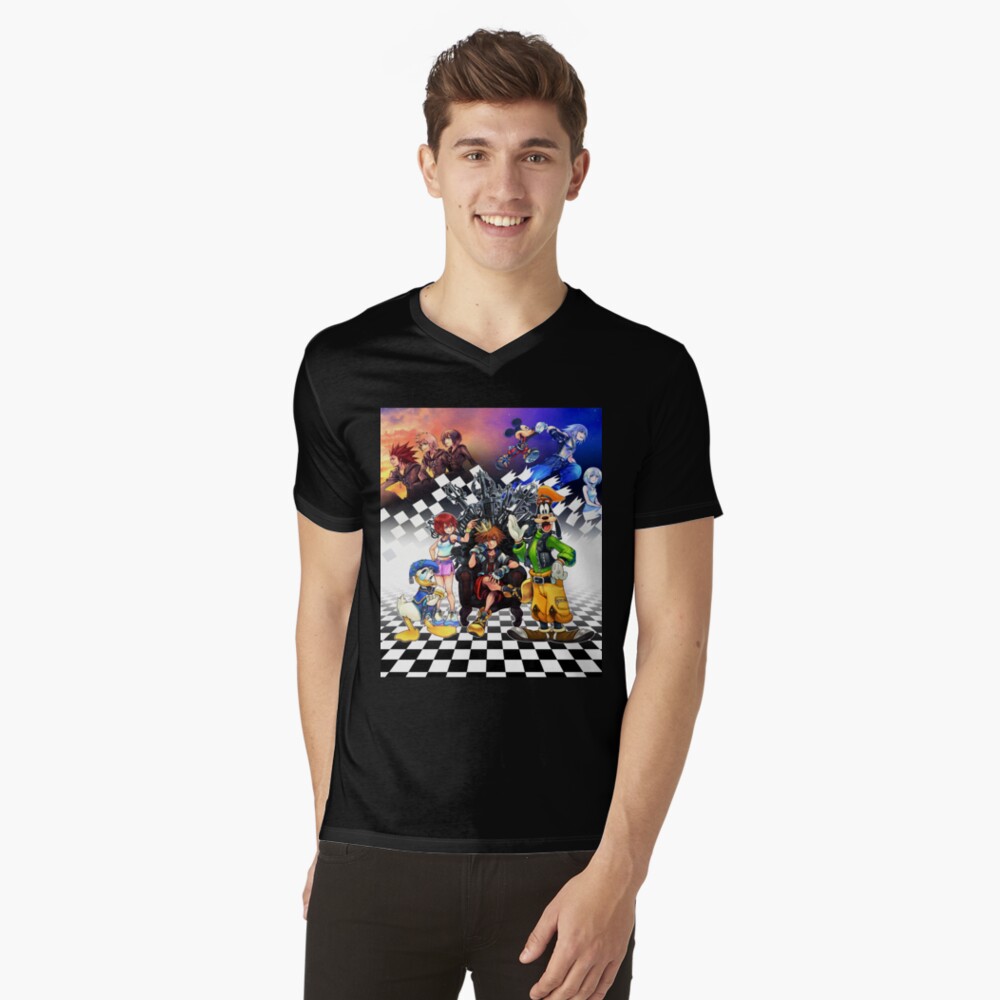 Vista previa del artículo con la obra «Camiseta de cuello en V», diseñado y vendido por romepleione.