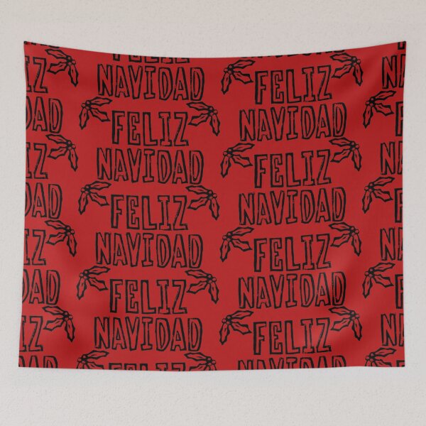 Item preview, Feliz Navidad with Holly (Black Ink Version) designed and sold by laforma.