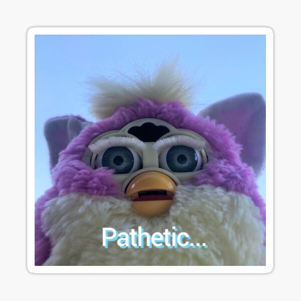 Plush Loaf Furby Mini Long Furby Pastel Multicolor, Lavender Eyes