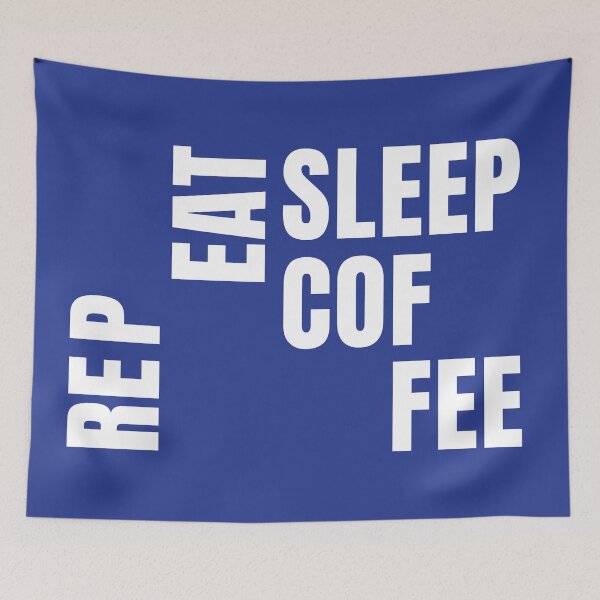 Item preview, Repeat Eat Sleep Coffee designed and sold by Oliveirallan.