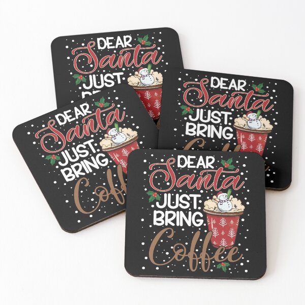 Item preview, Dear Santa Just Bring Coffee Funny Christmas Cheer designed and sold by GravitiTees.