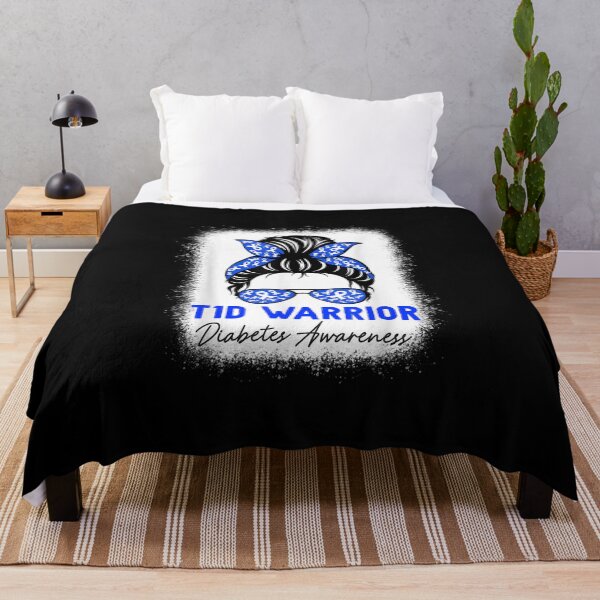Item preview, Type 1 Diabetes Warrior T1D Awareness Month Messy Bun designed and sold by Cartercohe.