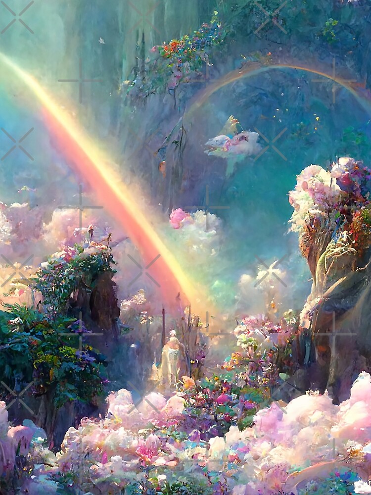 Rainbow World Abstract Art Print by PrincessArtwork