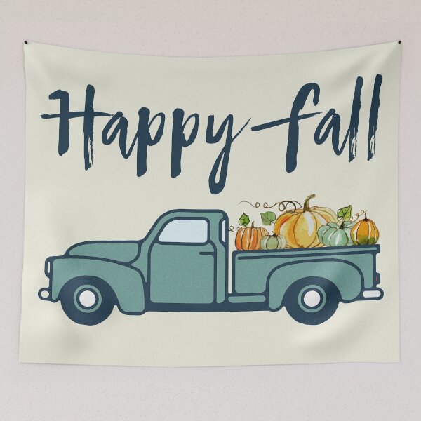 Item preview, Happy Fall Vintage Pumpkin Truck designed and sold by birchandbark.