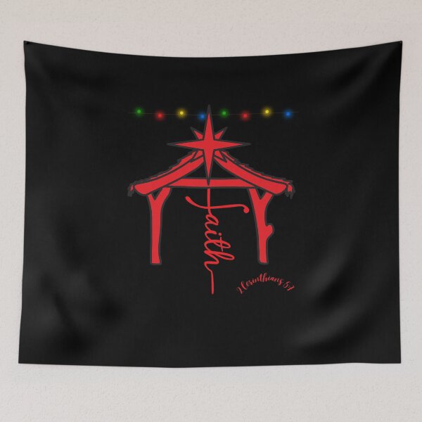 Item preview, Christmas We live by faith, not by sight. 2 Corinthians 5:7 designed and sold by onlyscriptures.