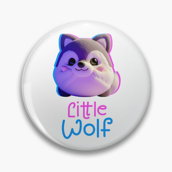 Item preview, Little Wolf Baby - Marshmallow Toy Style art designed and sold by H Jonas.