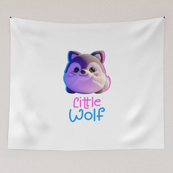 Item preview, Little Wolf Baby - Marshmallow Toy Style art designed and sold by H Jonas.