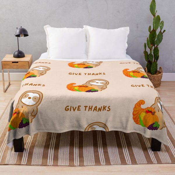 Item preview, Thanksgiving Give Thanks Sloth designed and sold by theslothinme.