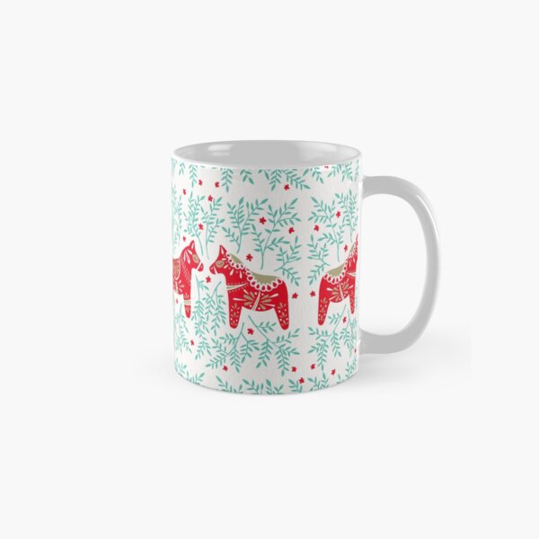 Item preview, Swedish Dala Horses – Red & Mint Palette designed and sold by Cat Coquillette.