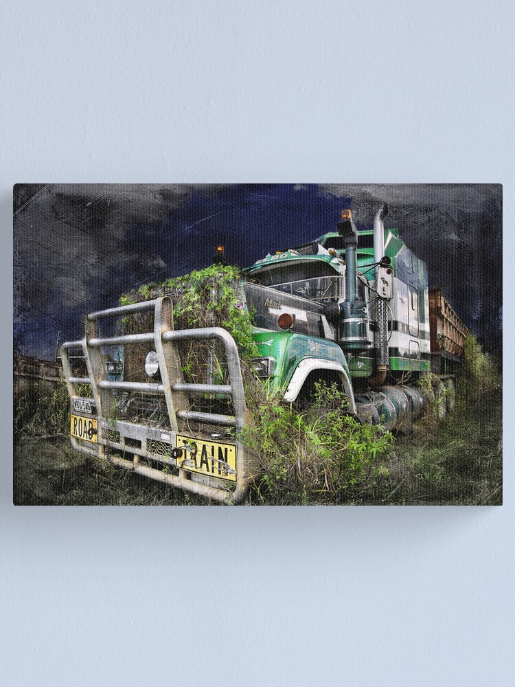 Alternate view of Night of the Road Train Canvas Print