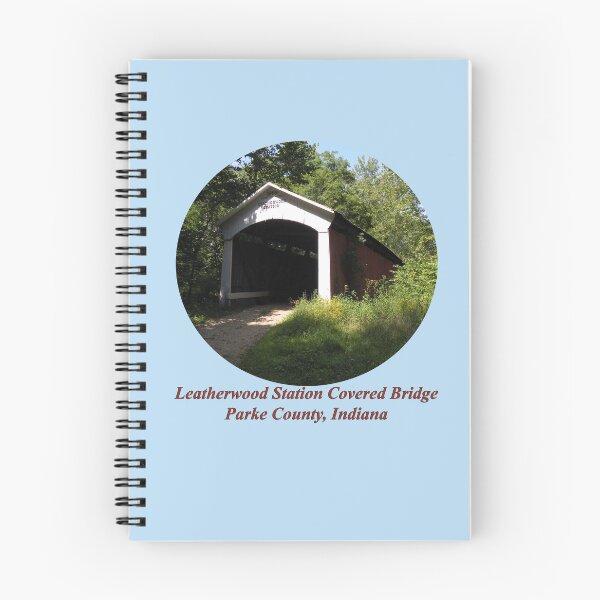 Item preview, Leatherwood Station Covered Bridge in Indiana designed and sold by gotucoveredart.