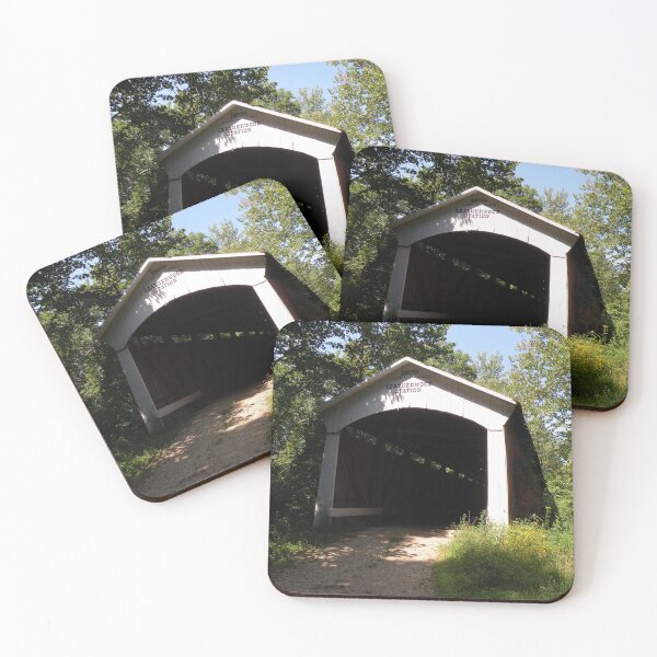 Item preview, Leatherwood Station Covered Bridge in Indiana designed and sold by gotucoveredart.
