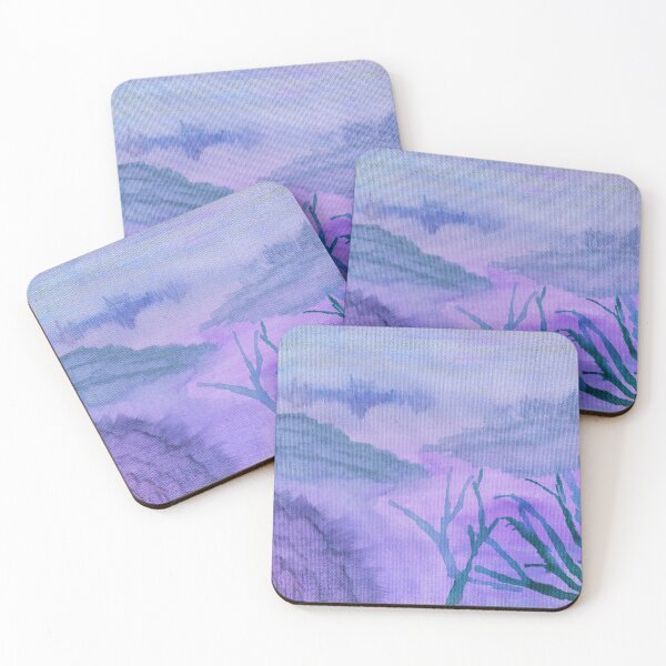 Item preview, Purple misty semi-abstract desert designed and sold by robinyukiko.