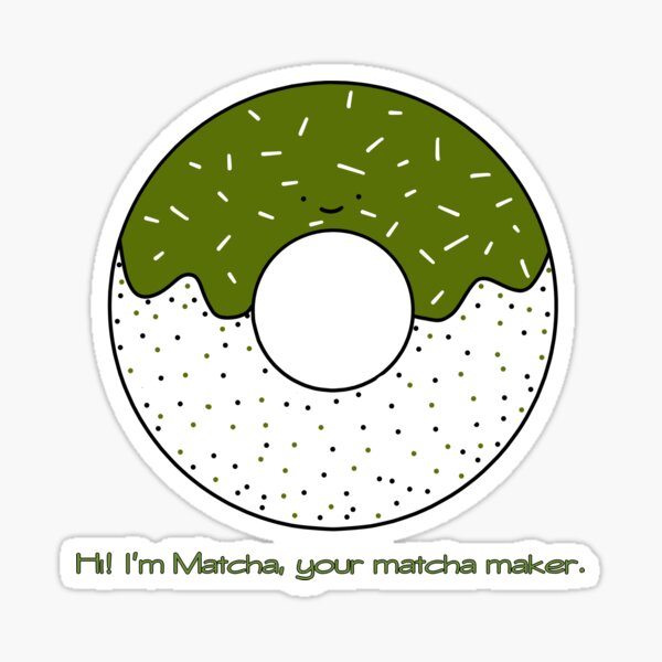 Matcha Maker Design Sticker for Sale by Finecitydesigns