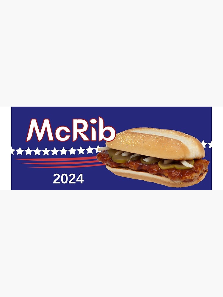 "McRib 2024 McDonald's Bumper Sticker" Poster for Sale by