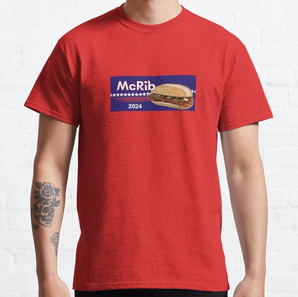 "McRib 2024 McDonald's Bumper Sticker" Classic TShirt for Sale by