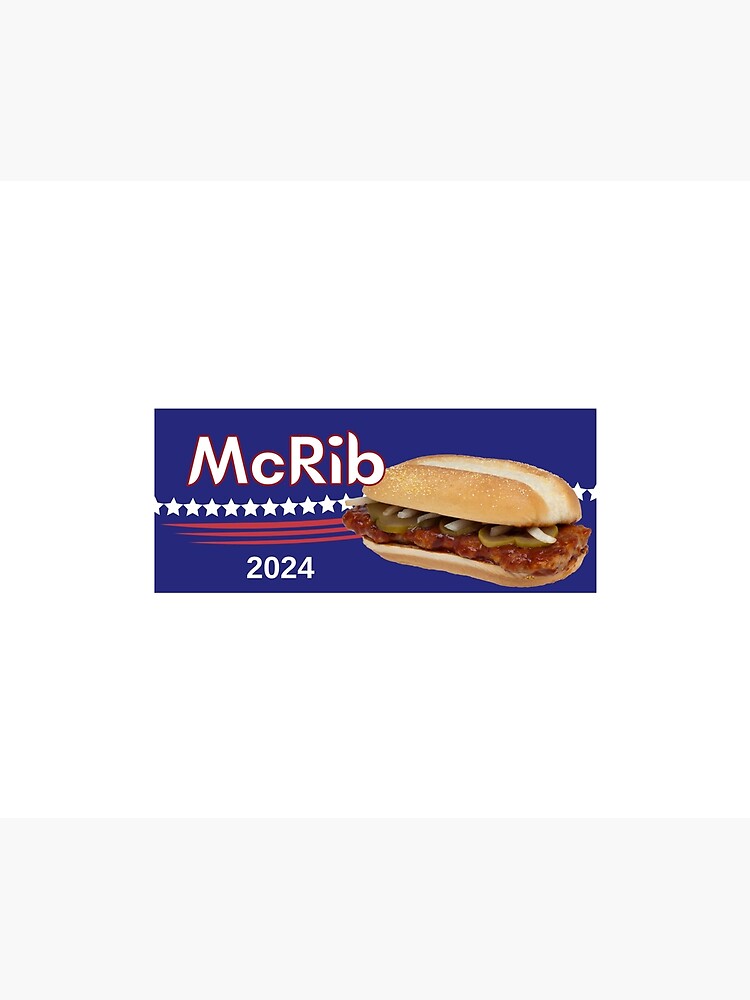 "McRib 2024 McDonald's Bumper Sticker" Tapestry for Sale by