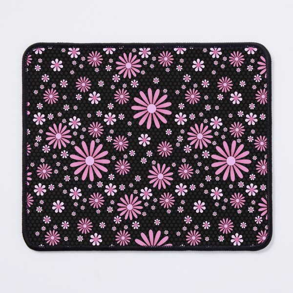 Item preview, Flower Power Pink on Black designed and sold by PaperRain.