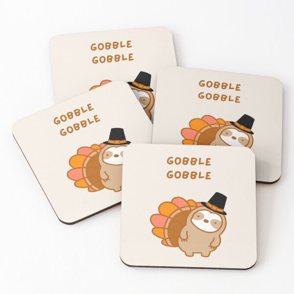 Item preview, Thanksgiving Gobble Gobble Sloth designed and sold by theslothinme.