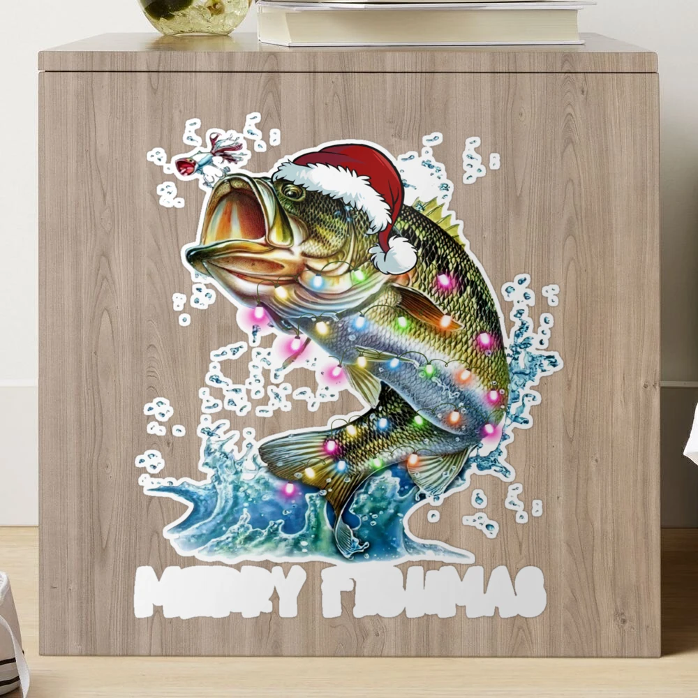Funny Fish Christmas For Men Grandpa Fishing Lovers Dad Men Sticker for  Sale by KylerHowell