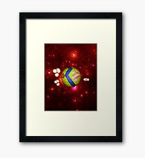 Low Poly World Framed Print