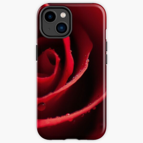 Rose with water drops iPhone Tough Case