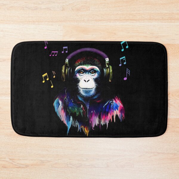 Item preview, Monkey with headphones artist | Banksy DJ Monkey  Oil Painting  | Monkey   designed and sold by TeeARTHY.
