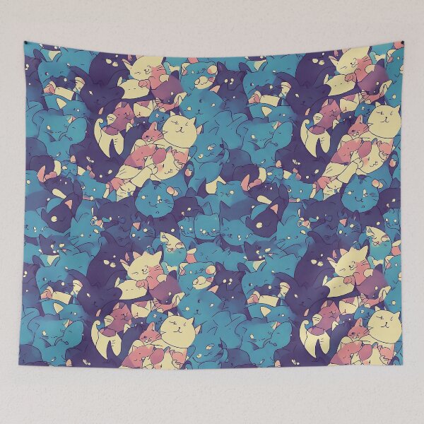 Item preview, MIDNITE KATZ  - Blue #833343 designed and sold by KawaiiKute.