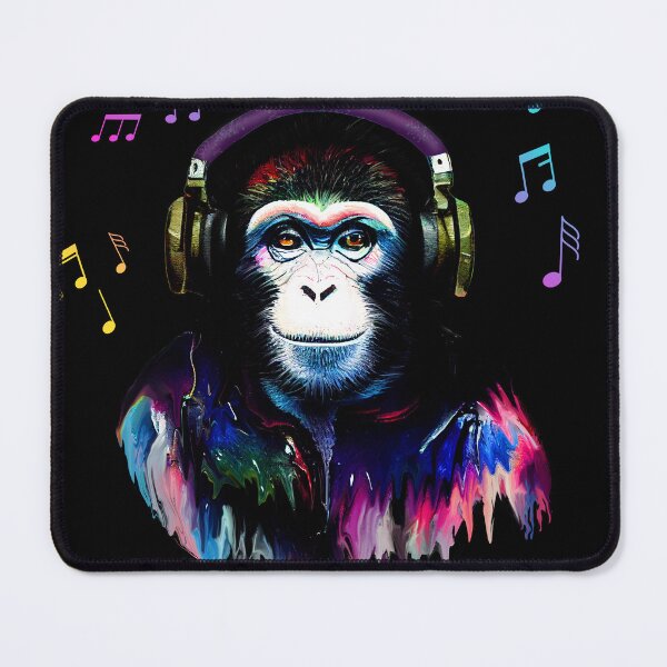 Item preview, Monkey with headphones artist | Banksy DJ Monkey Oil Painting | Monkey designed and sold by TeeARTHY.